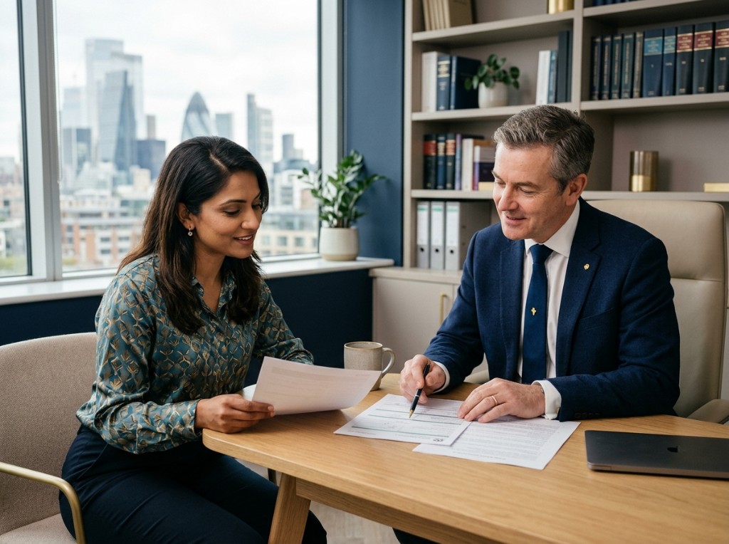 Visapath Consultancy consultation — advisors reviewing immigration documents together